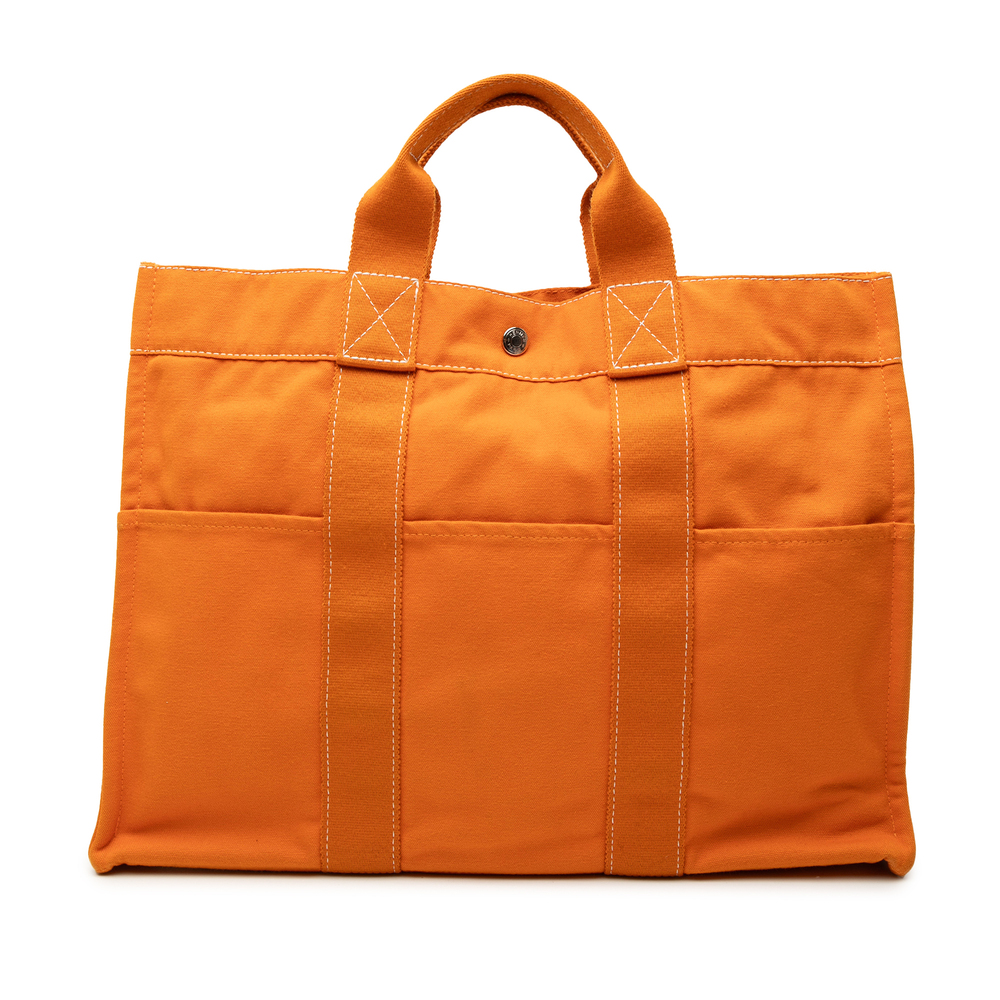 Pre-Loved Hermes Canvas Fourre Tout MM